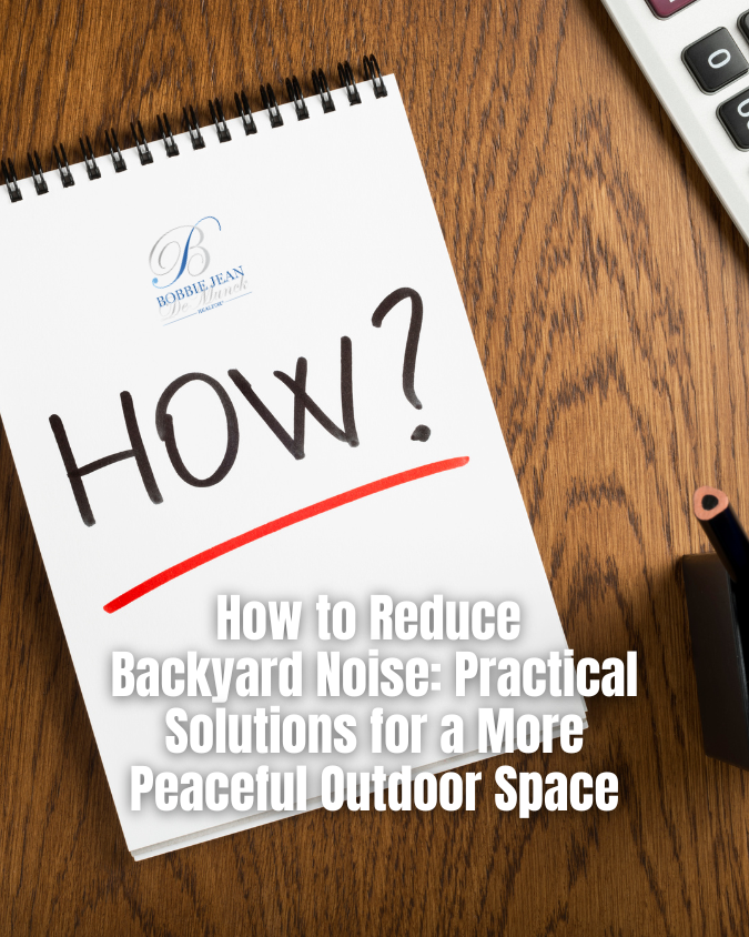Backyard noise reduction with a privacy fence and dense landscaping